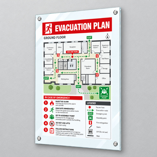A3 Glassboard Poster Frame with Flush Mounts