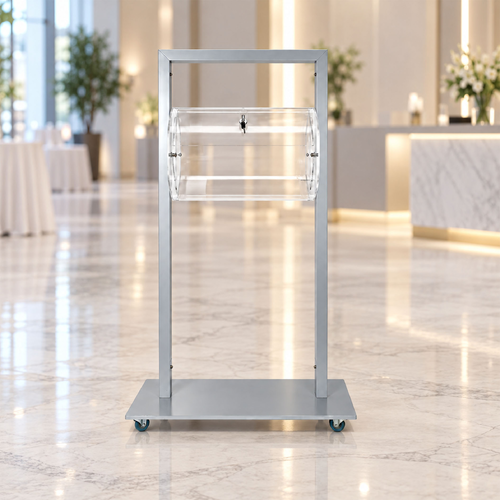 Freestanding Raffle Barrel