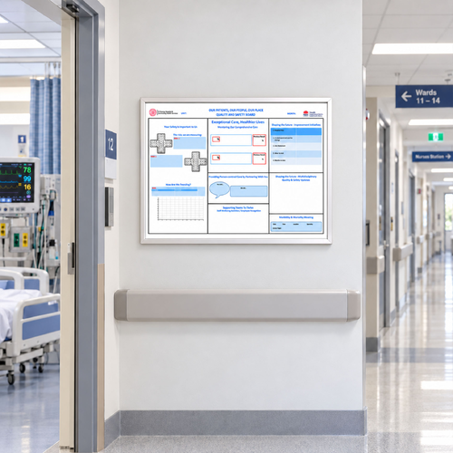 White Magnetic 1200 x 900 White Hospital Frame