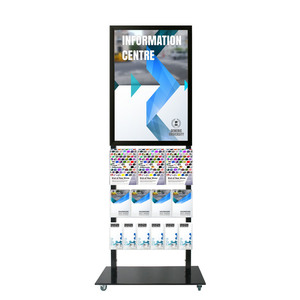 Tall Info Stand -  A1 Snap Frame with 3 A4 + 4 A5 + 6 DL Brochure Holders