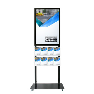 Tall Info Stand -  A1 Snap Frame with  8 A5 Brochure Holders Double Sided