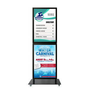 Tall Info Stand - with 2 x A1 Snap Frames Double Sided