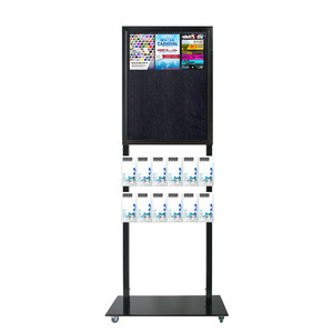 Tall Info Stand - 1 Felt Board with  12 DL Brochure Holders