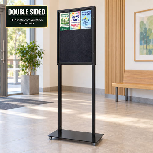 Tall Info Stand - 1 Felt Board - DOUBLE SIDED
