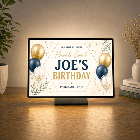 Slim Bright A3 Landscape Table Lightbox Sign