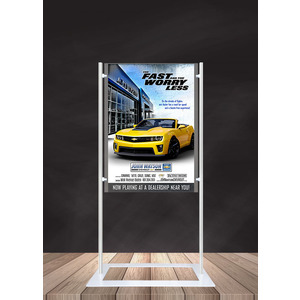 Premium Acrylic 1450mm Lobby Stand Holds A1 Poster Double Sided 