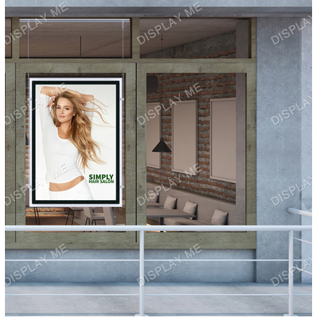 Window Lightbox 1 Column - A0 Black Portrait x 1