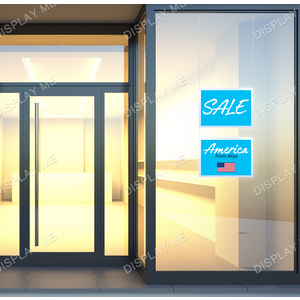 Window Lightbox 1 Column - A4 Silver Landscape x 2