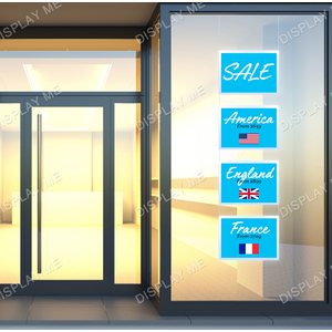 Window Lightbox 1 Column - A4 Silver Landscape x 4