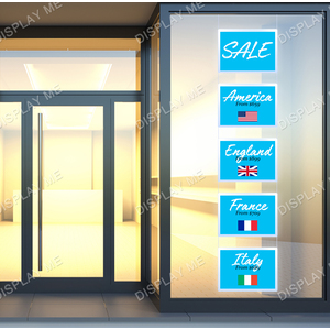 Window Lightbox 1 Column - A4 Silver Landscape x 5