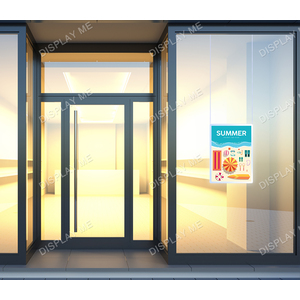 Window Lightbox 1 Column - A2 Silver Portrait x 1