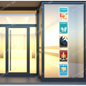 Window Lightbox 1 Column - A4 Silver Portrait x 5