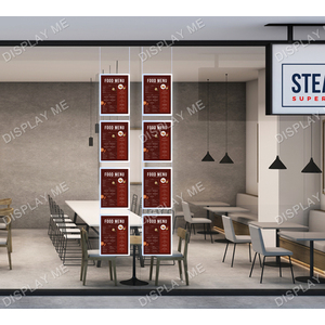 Window Lightbox 2 Columns - A4 Silver Portrait x 8