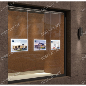 Window Lightbox 3 Columns - A4 Silver Landscape x 3
