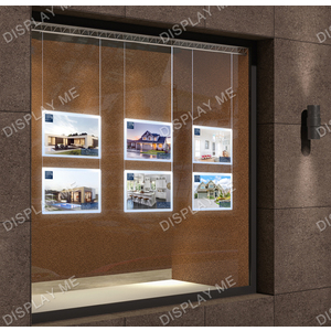 Window Lightbox 3 Columns - A4 Silver Landscape x 6
