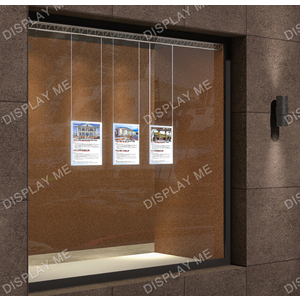 Window Lightbox 3 Columns - A4 Silver Portrait x 3