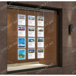 Window Lightbox 3 Columns - A4 Silver Portrait x 12