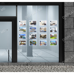 Window Lightbox 4 Columns - A4 Silver Landscape x 16