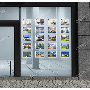Window Lightbox 4 Columns - A4 Silver Landscape x 20