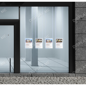 Window Lightbox 4 Columns - A4 Silver Portrait x 4