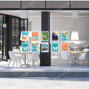 Window Lightbox 5 Columns - A4 Silver Portrait x 10
