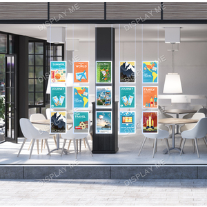 Window Lightbox 5 Columns - A4 Silver Portrait x 15