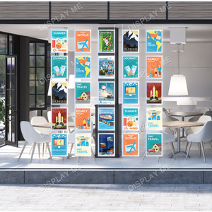 Window Lightbox 5 Columns - A4 Silver Portrait x 25