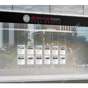 Window Lightbox 6 Columns - A4 Silver Portrait x 12