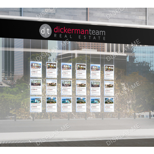 Window Lightbox 6 Columns - A4 Silver Portrait x 18