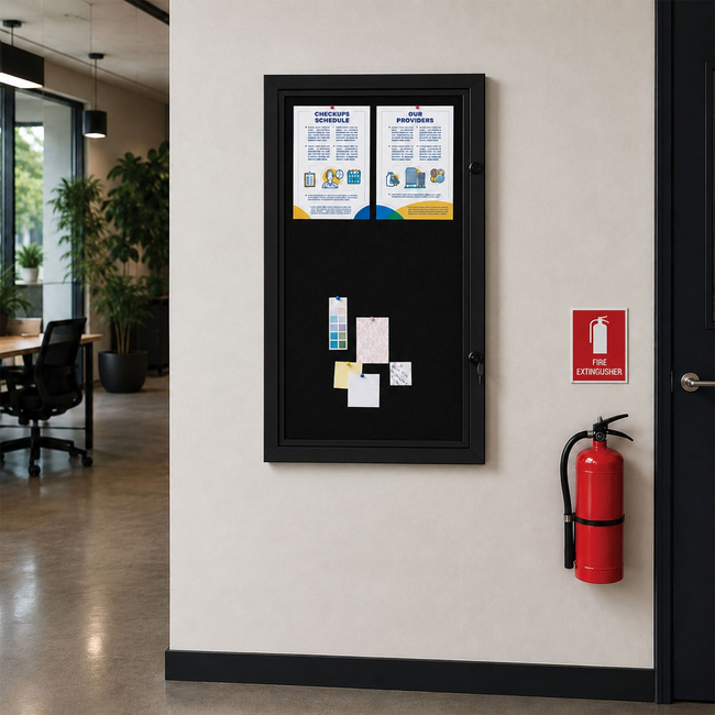 Black Magnetic 6A4 Notice Board
