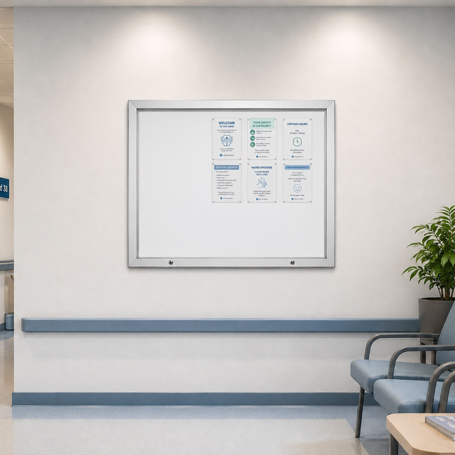 1200x1000 Lockable Magnetic Board