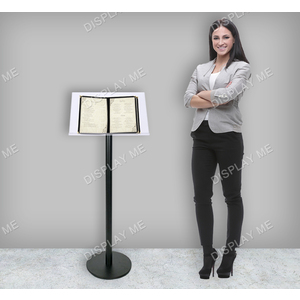 Black with Clear Top A3 Book Menu Stand