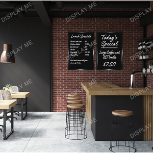 Black Half A1 Framed Menu Blackboard