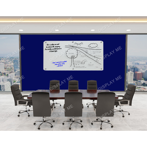 White Magnetic Glass Board 2100 x 1200mm with Fixings