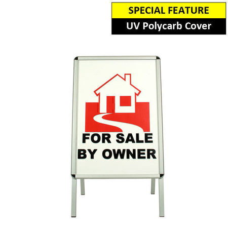 A2 Silver Blackboard Backing A-Frame