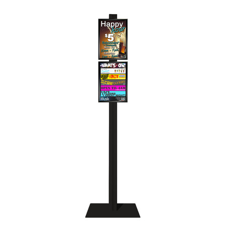 Black Retail Stand with 2 x A4 Snap Frames