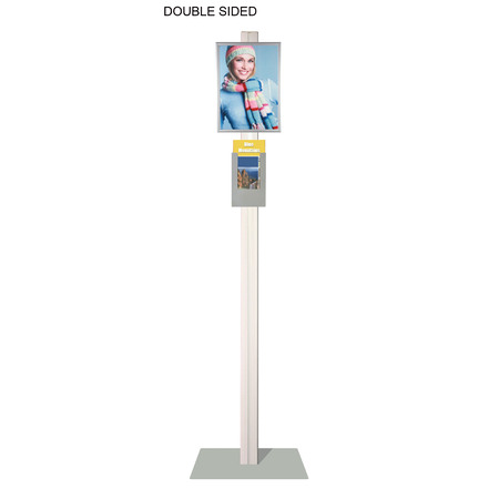Retail Stand with A4 Snap Frame and DL Brochure Holder Double Sided