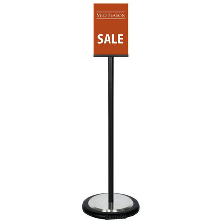 Black Ezi Pole Euro Clip Portrait A4 with Wheel Base