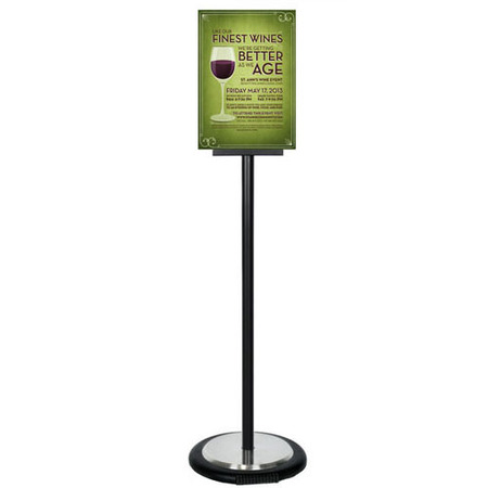 Black Ezi Pole Euro Clip Portrait A3 with Wheel Base