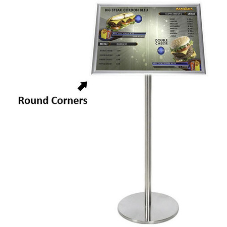 Ezi Pole with 1 A2 Landscape Square Cornered Snap Frames