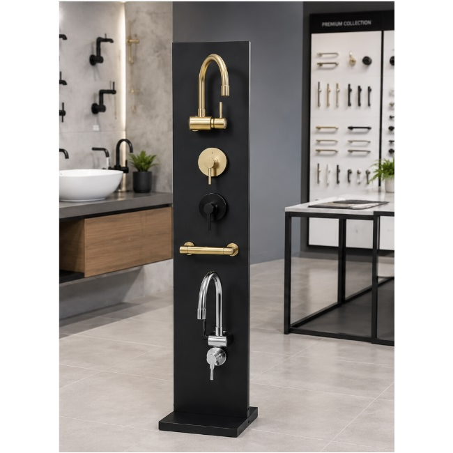 Totem Display 1380mm Black – Shopfitter Customisable Display Stand