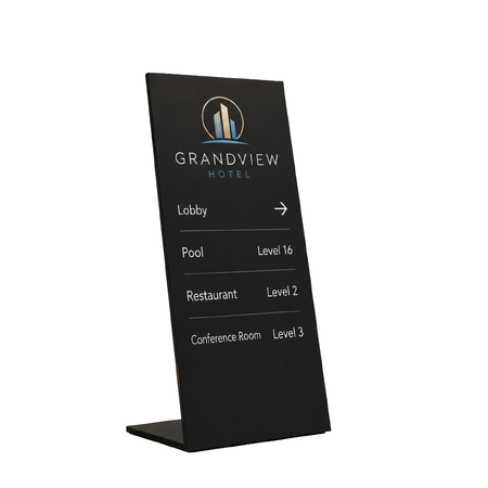 Black Wide Info Stand  - Custom Printed Product Display Stand