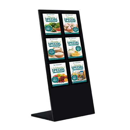 Black Wide Mod Info Stand-  A4 x6