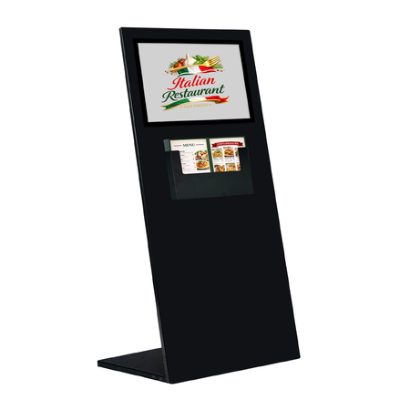 Black Wide Info Stand - A3 Sign + 2 x A5 Brochure Holder