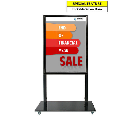 Black Mall Stand - A1 Snap Frame