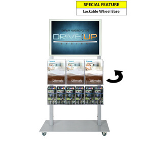 Silver Mall  Stand - A2 Snap Frame with 3 A4 and 6 DL Brochure Holder Double Sided 