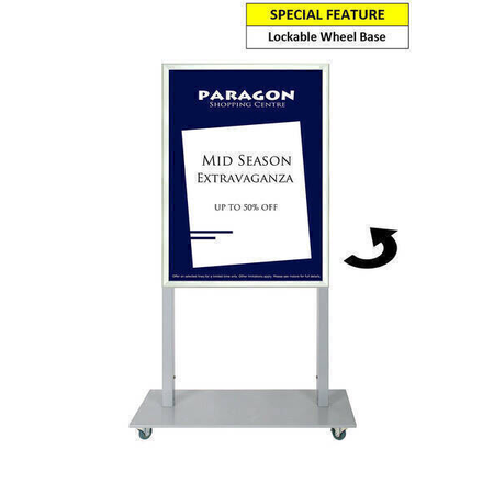 Silver Mall  Stand - A1 Snap Frame Double Sided 