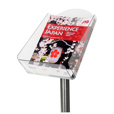 A4 Brochure Holder Attachment for Rope Queue Barrier Pole