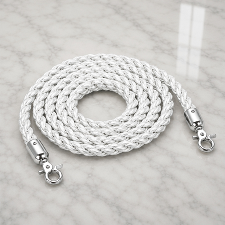 Silver Cord for Rope Queue Barrier Poles