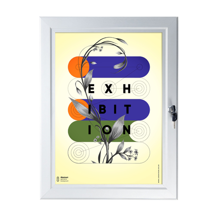 Silver A2 Lockable Water Resistant Showboard